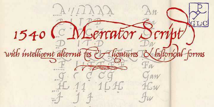 Schriftart 1540 Mercator Script